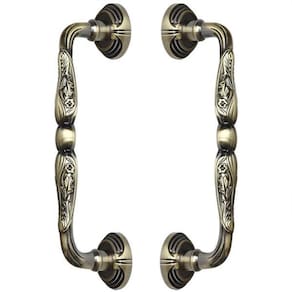 Puxador Duplo Madrid 275mm Bronze Antigo Porta Pivotante