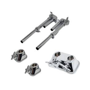 Kit 2 Tom Holder 2 Canecas Base para Bumbo 3/4 Bateria Turbo