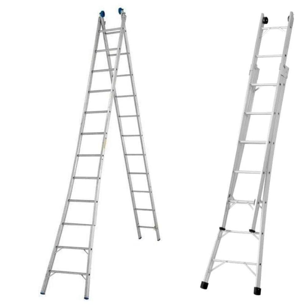 Escada Aluminio Extensivel 12 Degraus Real 62