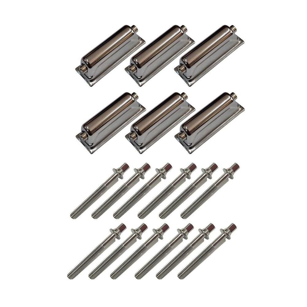 Canoas Caixa Bateria Cromada 2 Afinações 18.3 + 12 Parafusos