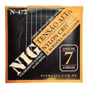 Encordoamento Violão Nylon 7 Cordas Cristal Pesada N472 NIG