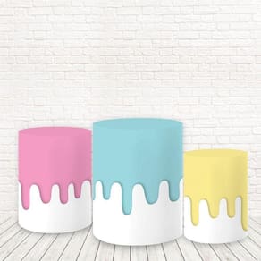 Trio De Capas Tecido Sublimado 3D Confeitaria Doces Fcc-579