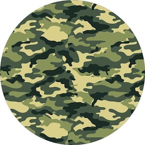 Painel Redondo 3D Sublimado Camuflado Frd-6192