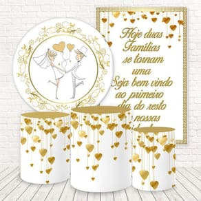 Kit 2 Painéis E Capas 3D Sublimado Casamento Fkpc-1589