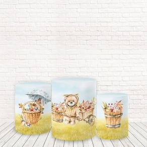 Trio De Capas Tecido Sublimado 3D Ursinhos Fcc-473