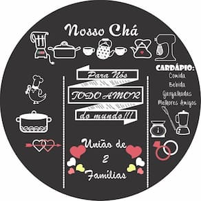 Painel Redondo 3D Sublimado Cha De Cozinha Frd-4576