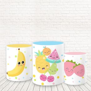 Trio De Capas Tecido Sublimado 3D Frutinhas Fcc-578