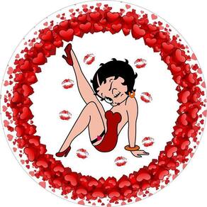 Painel Redondo 3D Sublimado Betty Boop Frd-6089