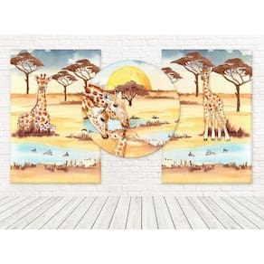 Kit Painéis Casadinho 3D Sublimado Safari Fpc-590