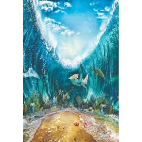 Painel Retangular 3D Sublimado Fundo Do Mar 1,5X2,2 Frt-2546