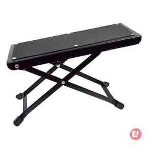 Apoio Descanso Pé Violão Clássico Metal Preto Borracha