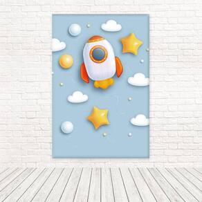 Painel Retangular Tecido 3D Chá De Bebê 1,50 X 2,20 Frt-5326