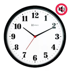 Relógio Silencioso Parede Preto 26 Cm Contínuo Herweg 6126s0 Preto