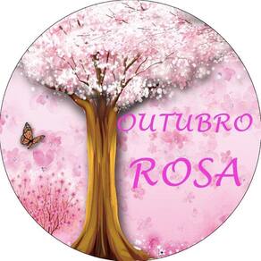 Painel Redondo 3D Sublimado Outubro Rosa Frd-5380