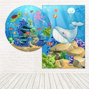 Kit Painéis Casadinho 3D Sublimado Fundo Do Mar Fpc-363
