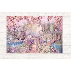 Painel Retangular 3D Sublimado Jardim 2,0X1,5 Frt-2637