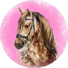 Painel Redondo 3D Sublimado Cavalos - Country Frd-6085
