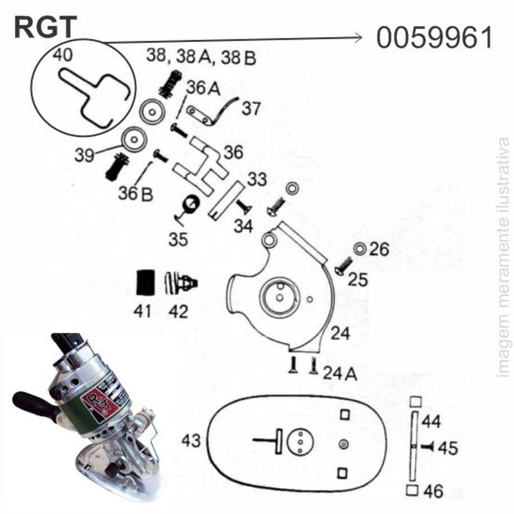 Protetor Disco Da Máquina De Corte Rgt - 40