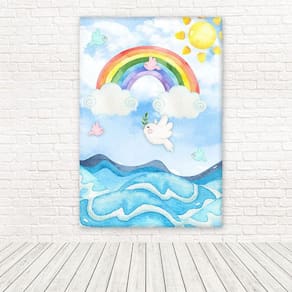 Painel Retangular 3D Sublimado Arca Noé 1,5X2,2 Frt-3717