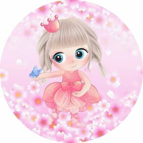 Painel Redondo 3D Sublimado Bailarina Frd-5207