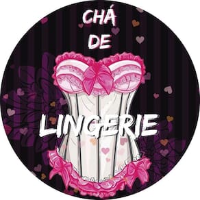 Painel Redondo Tecido Sublimado 3D Chá De Lingerie Frd-5944