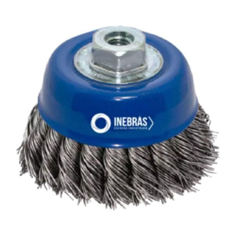 Escova Aco Copo Inebras Trancada 65Mm X M14 - 05027