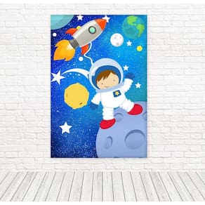 Painel Retangular 3D Sublimado Astronauta 1,5X2,2 Frt-5220