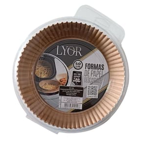 Forma Para Air Fryer Redonda Descartável 50 Unidades Lyor