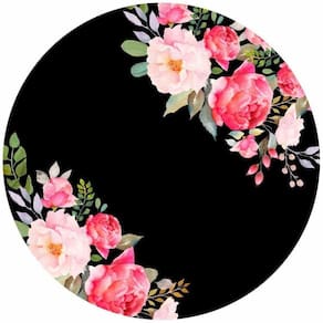 Painel Redondo Tecido Sublimado 3D Floral Frd-5904