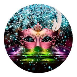 Painel Redondo Tecido Sublimado 3D Carnaval Frd-5815