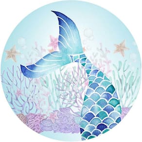 Painel Redondo 3D Sublimado Sereia Frd-213