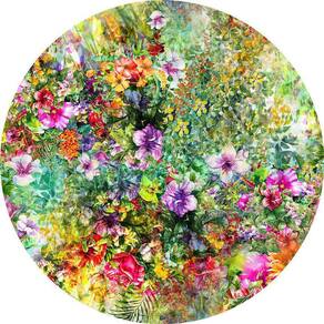 Painel Redondo 3D Sublimado Floral Frd-4789