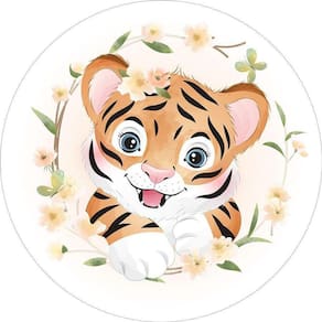 Painel Redondo Tecido Sublimado 3D Safari Baby Frd-5695