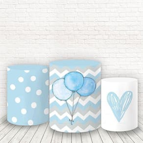 Trio De Capas Cilindros 3D Sublimado Baby Azul Fcc-082