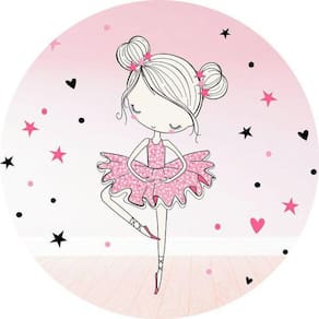 Painel Redondo 3D Sublimado Bailarina Frd-2814