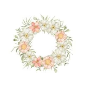 Painel Redondo Tecido Sublimado 3D Floral Frd-5645