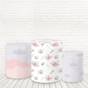 Trio De Capas Tecido Sublimado 3D Chá De Bebê Fcc-510