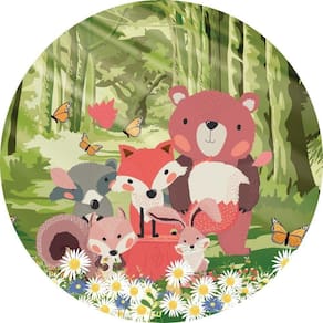 Painel Redondo 3D Sublimado Bosque E Floresta Frd-3900