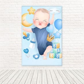 Painel Retangular Tecido 3D Chá De Bebê 1,50 X 2,20 Frt-5319