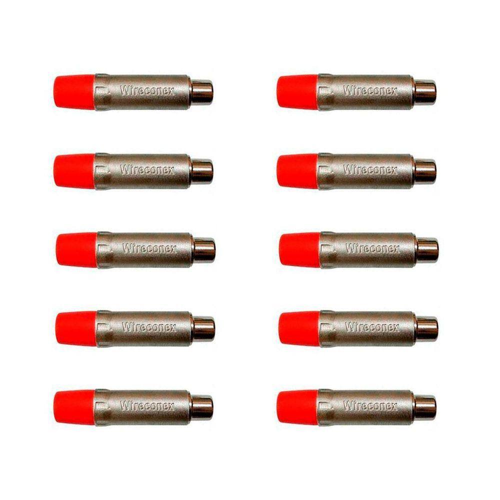 Kit Plug Rca Femea Nickel Plt Wc 1222 Fl Rd Ni 10Un Wirec