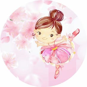 Painel Redondo 3D Sublimado Bailarina Frd-257