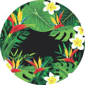 Painel Redondo 3D Sublimado Tropical Frd-011