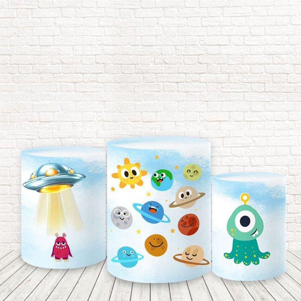 Trio De Capas Tecido Sublimado 3D Galáxia Fcc-565