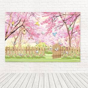 Painel Retangular 3D Sublimado Jardim 2,0X1,5 Frt-5253
