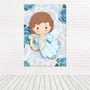 Painel Retangular 3D Sublimado Batizado 1,5X2,2 Frt-5107