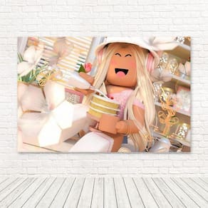 Painel Retangular Sublimado Roblox Menina 2,0X1,5 Frt-4247