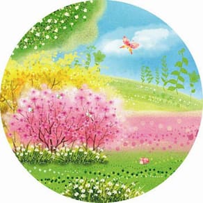 Painel Redondo 3D Sublimado Jardim Frd-263