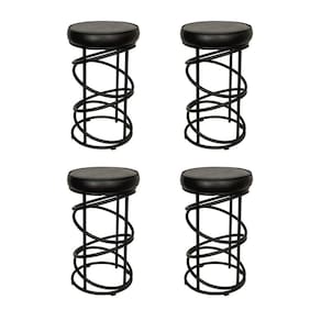 Conjunto 04 Banquetas 62cmx36cm Londres Preto