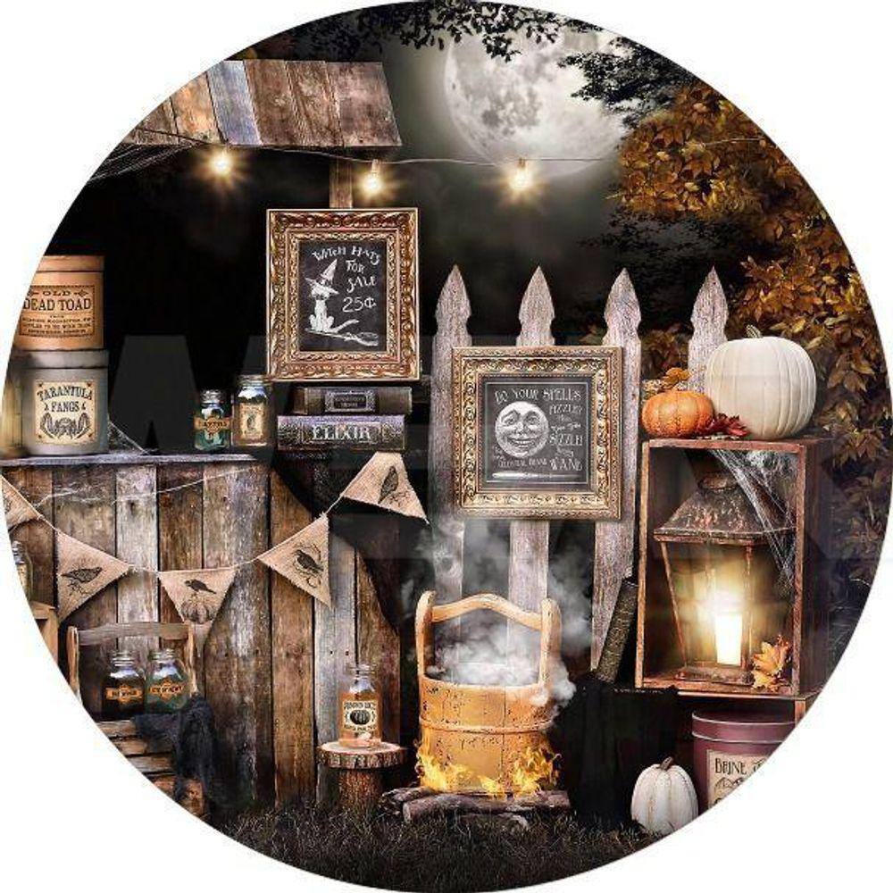 Painel Redondo 3D Sublimado Halloween Frd-1630