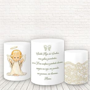 Trio De Capas Cilindros 3D Sublimado Batizado Fcc-109